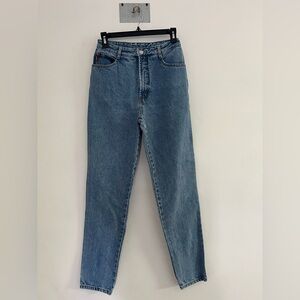 Vintage Bongo Jeans Women's 9 Blue Denim Tapered Mom High Rise 80s 90s USA Rare